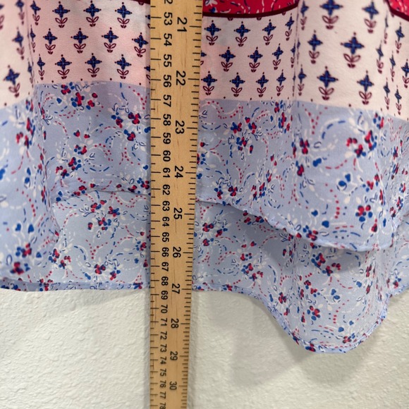 Emma & Olivia‎ Paisley Sleeveless V Neck Tunic Top Blouse Women's Size S - Picture 6 of 7